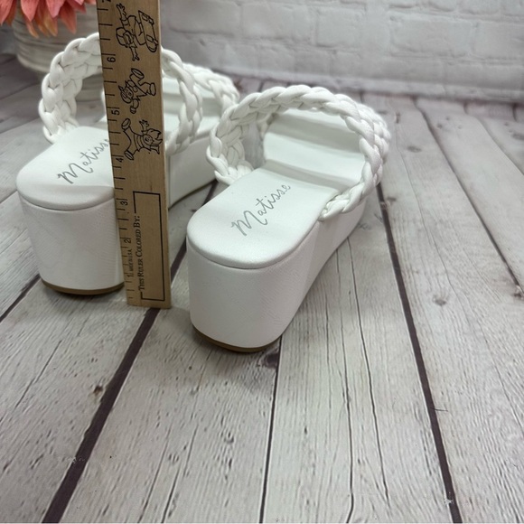 boutique NWT coconuts by matisse greyson platform sandals white sz 10 - Picture 5 of 7